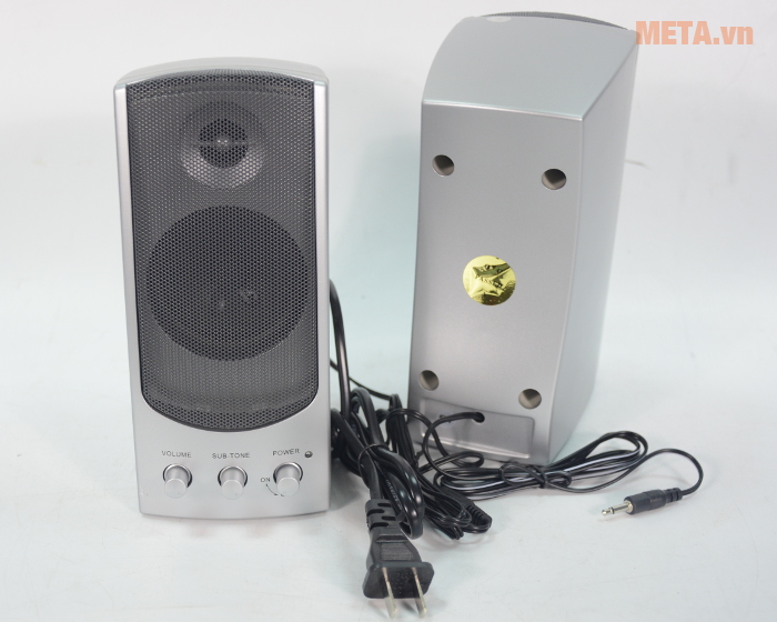 Loa SoundMax A140 2.0 hỗ trợ jack cắm 3,5mm và jack RCA
