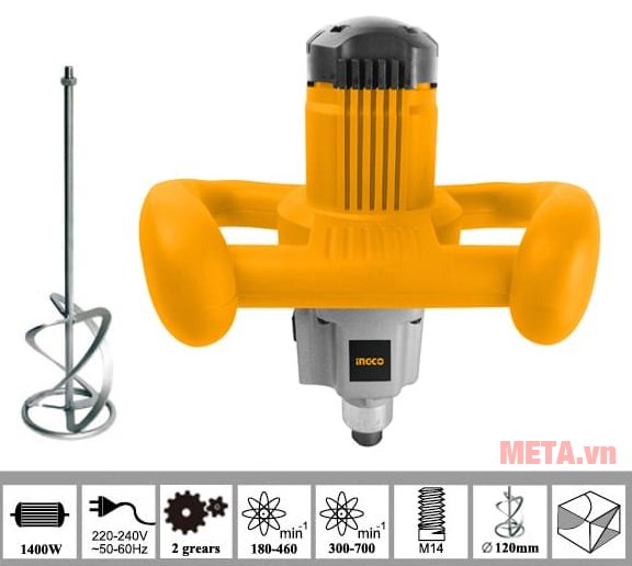 Thông số của máy khuấy sơn cầm tay INGCO MX214001