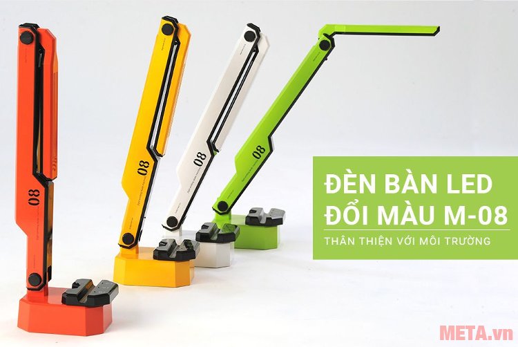 Đèn bàn Led Hàn Quốc đổi màu Prism M-08 có 3 màu để lựa chọn: đỏ, vàng