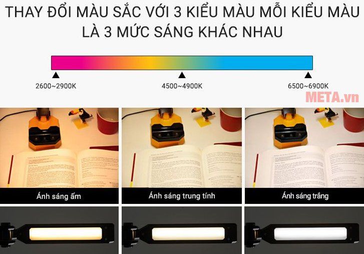 Đèn bàn Led Hàn Quốc đổi màu Prism M-08YL thay đổi được màu ánh sáng 