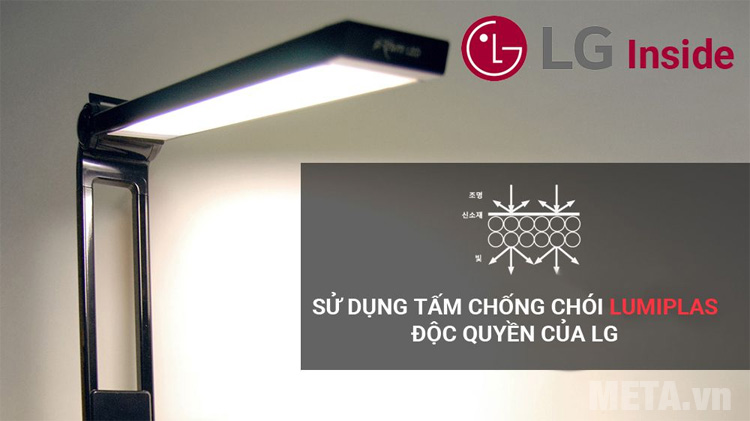 Đèn bàn led Hàn Quốc đổi màu Prism 5400CB sử dụng tấm chống chói Lumiplas 