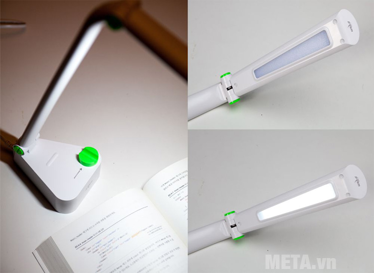  Đèn bàn led Hàn Quốc Prism 1777W có 3 mức ánh sáng: Vàng, trắng, trung tính