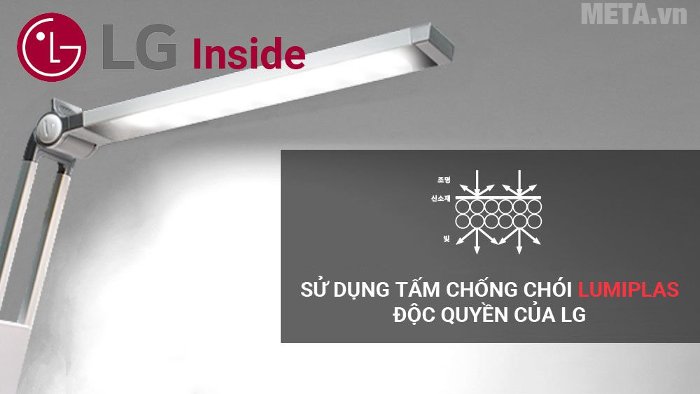Đèn bàn Led Hàn Quốc Prism 4400W dùng tấm chống chói Lumiplas độc quyền của LG 