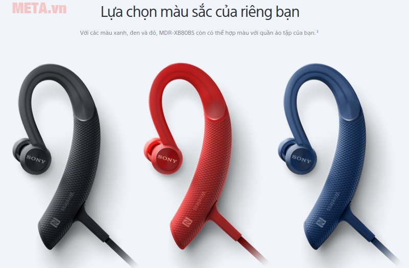 Tai nghe Sony MDR-XB80BS mang nhiều màu sắc khác nhau Tai nghe Sony MDR-XB80BS mang nhiều màu sắc khác nhau