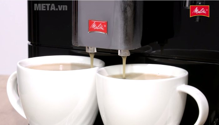 Máy pha cà phê Melitta Caffeo Passione có 2 vòi chảy