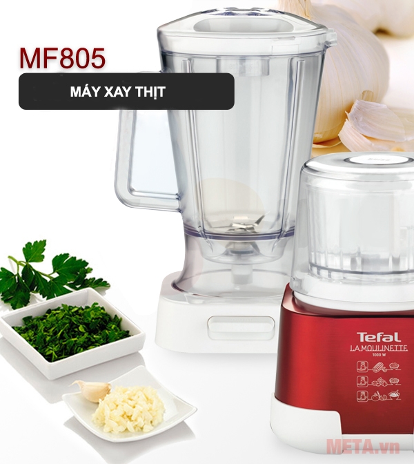 Máy xay thực phẩm đa năng Tefal MF805 kiểu dáng nhỏ gọn, dễ dàng sử dụng