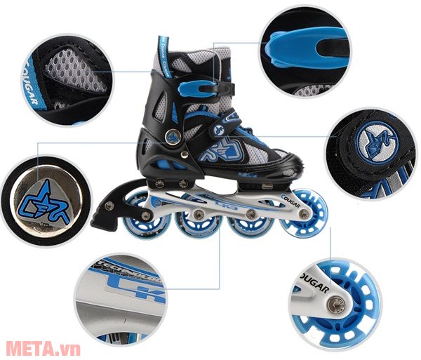 Giầy trượt patin Cougar MZS835LE có bánh đầu tiên phát sáng Giầy trượt patin Cougar MZS835LE có bánh đầu tiên phát sáng