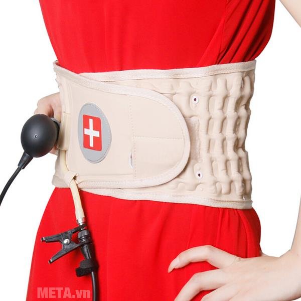 Đai hơi kéo giãn cột sống Lumbar Traction Belt CR-801 điều trị thoái hóa đốt sống chèn ép thần kinh gây đau lưng 