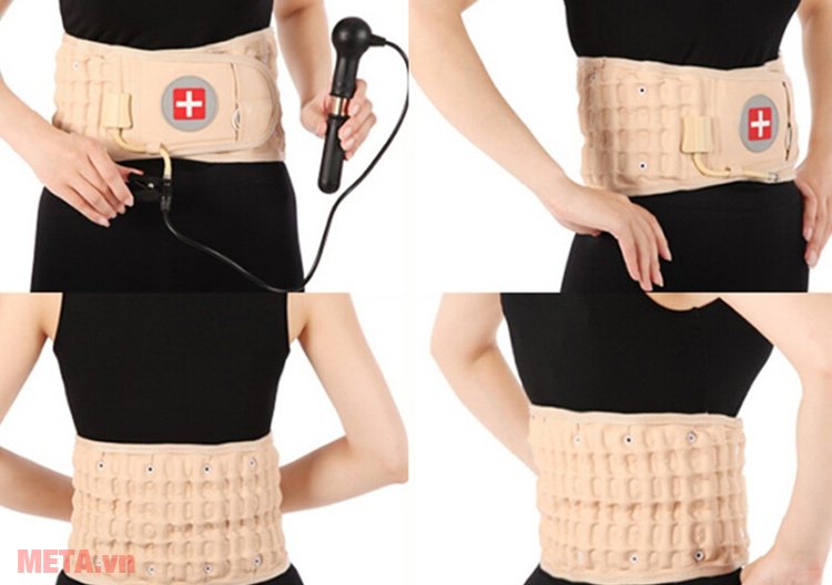 Đai hơi kéo giãn cột sống Lumbar Traction Belt CR-801 màu da