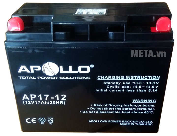 Ắc quy Apollo 12V 17Ah AP17-12 có trọng lượng 4.9kg dễ di chuyển 