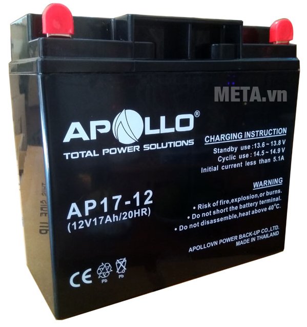 Ắc quy Apollo 12V 17Ah AP17-12 có tuổi thọ sử dụng cực lâu