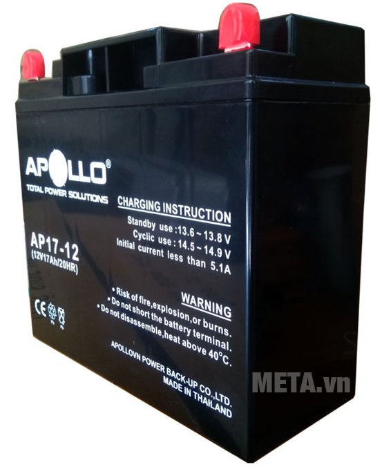 Ắc quy Apollo 12V 17Ah AP17-12 màu đen