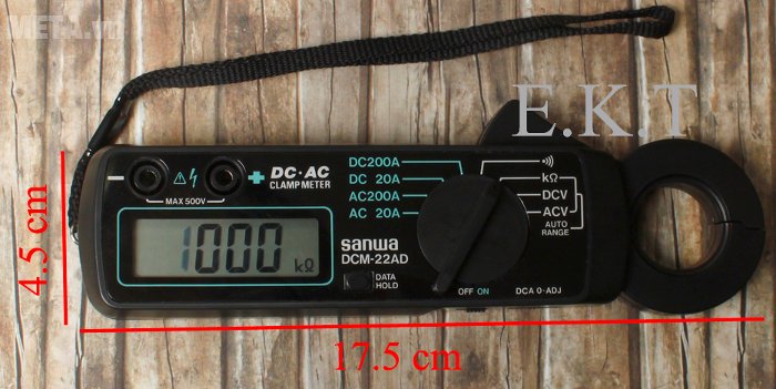 Ampe kìm Sanwa DCM-22AD có đầu kìm 22mm