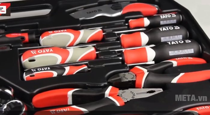 Bộ kìm tuýp cờ lê tay vặn tổng hợp Yato YT-3892 có kìm cắt dây điện, dây cứng