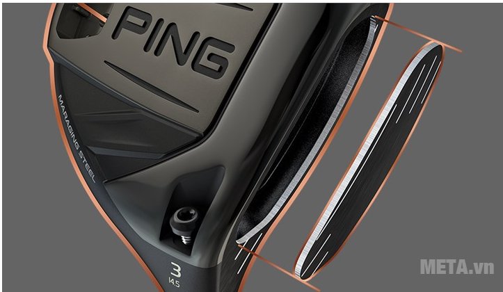 Gậy golf Fairway nam Ping G-400 #3 giúp người chơi kiểm soát quỹ đạo của bóng 