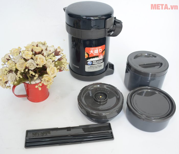 Cặp lồng cơm giữ nhiệt Zojirushi SL-GG18 với 3 ngăn 