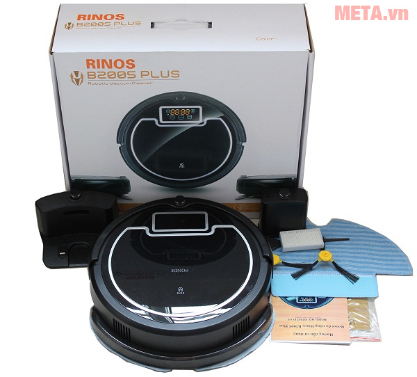 Robot hút bụi lau nhà diệt khuẩn Rinos B2005 Plus có hệ thống bánh xe di chuyển tiện lợi