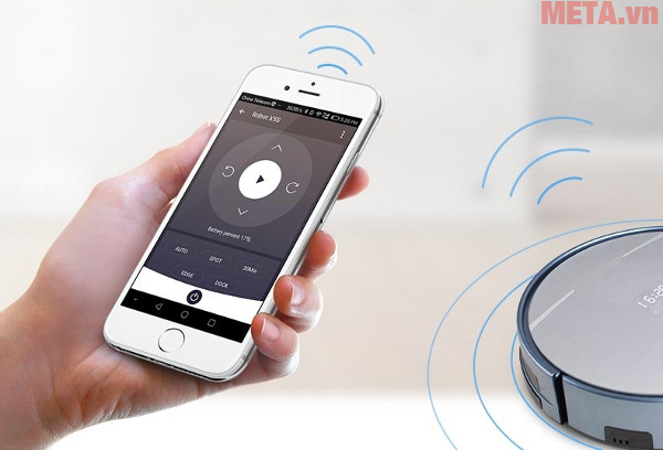 Robot hút bụi lau nhà Rinos RNX5S có chức năng điều khiển từ xa bằng điện thoại Robot hút bụi lau nhà Rinos RNX5S có chức năng điều khiển từ xa bằng điện thoại