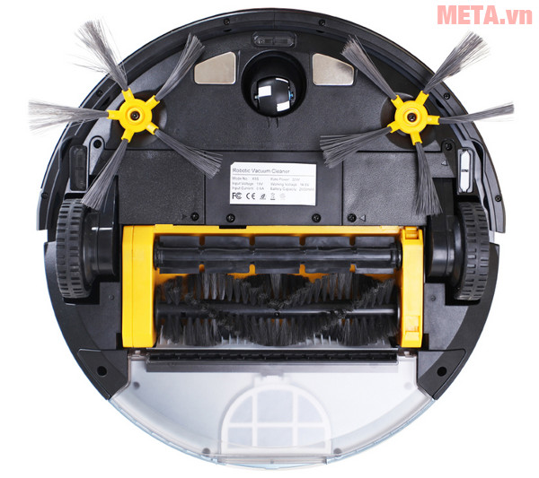 Mặt dưới Robot hút bụi lau nhà có dẫn đường tự động điều khiển mobile App Mặt dưới Robot hút bụi lau nhà có dẫn đường tự động điều khiển mobile App