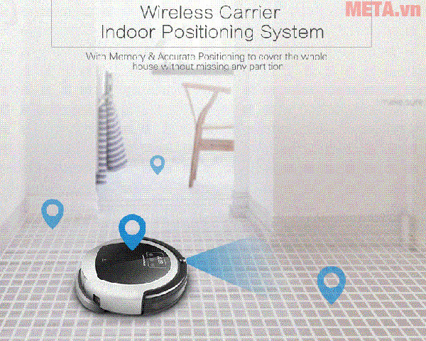 Rinos RNB6009 có chức năng ghi nhớ và thiết lập bản đồ cho những lần lau tiếp theo