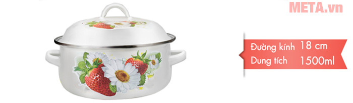 Bộ 5 nồi tráng men Mishio (MK5G) phù hợp với mọi loại bếp