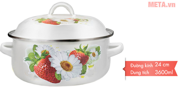 Bộ 5 nồi tráng men Mishio (MK5G) không lưu mùi khi nấu ăn