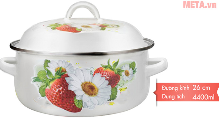 Bộ 5 nồi tráng men Mishio (MK5G) khó bong chóc, không gây độc hại