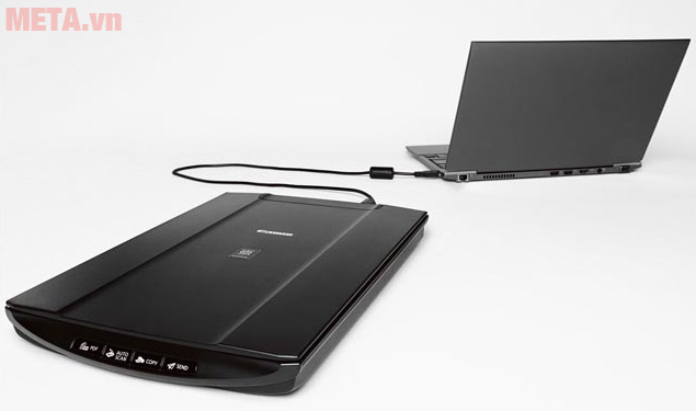 Máy scan Canon Lide 120 kết nối với máy tính thông qua cáp nối USB Máy scan Canon Lide 120 kết nối với máy tính thông qua cáp nối USB