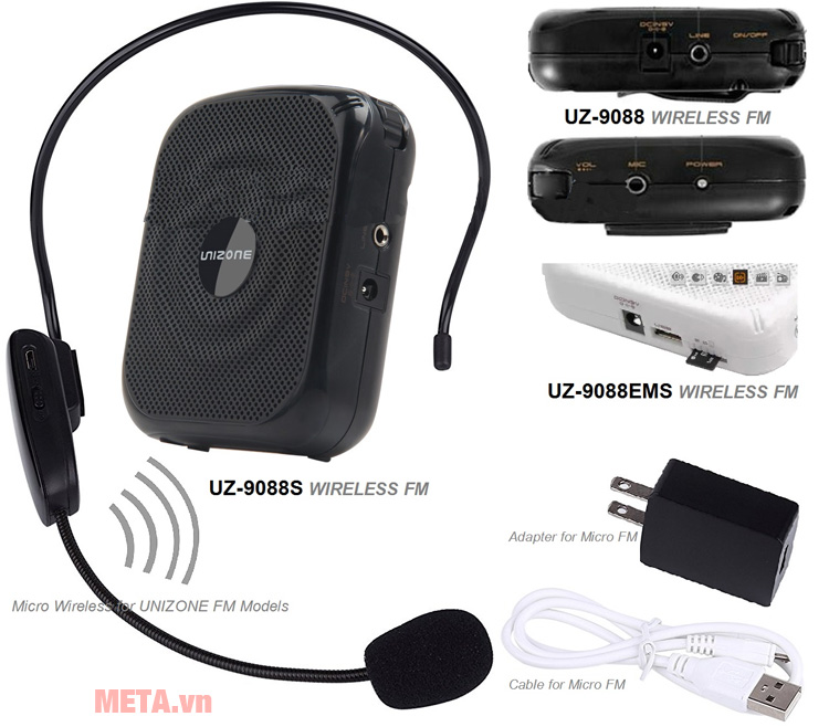 Loa trợ giảng Unizone 9088 F2 được trang bị công cắm USB và thẻ nhớ Loa trợ giảng Unizone 9088 F2 được trang bị công cắm USB và thẻ nhớ