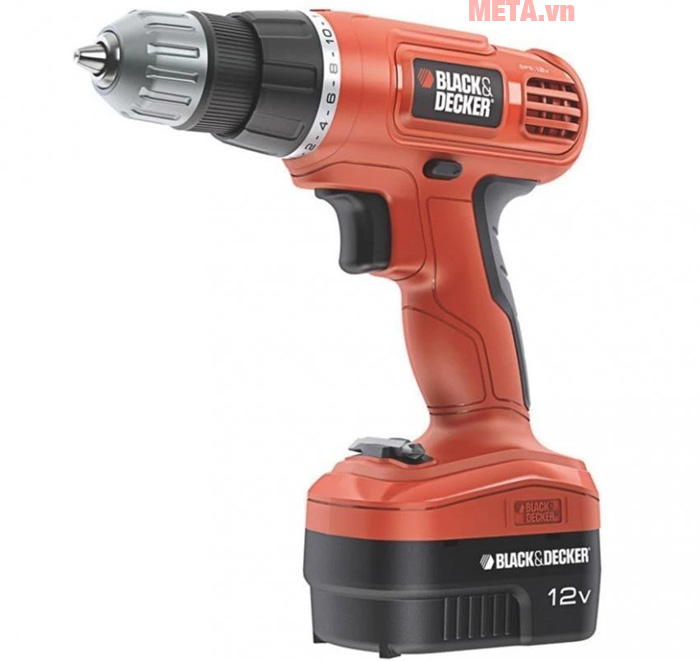 Máy khoan pin Black&Decker EPC12K2 đi kèm một pin dự phòng tiện lợi