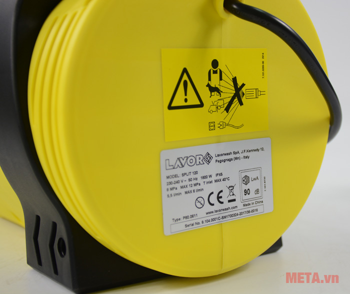 Máy rửa xe áp lực Lavor Split 120 có độ ồn 90 db Máy rửa xe áp lực Lavor Split 120 có độ ồn 90 db