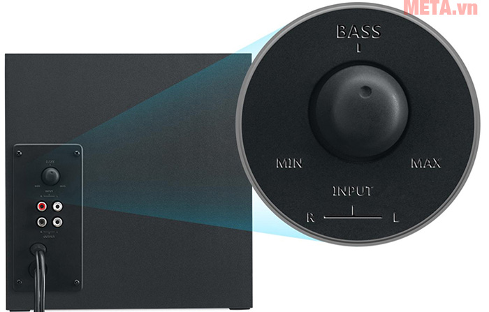 Loa Logitech Multi Media Speaker Z333 đi kèm jack kết nối RCA và jack 3.5mm
