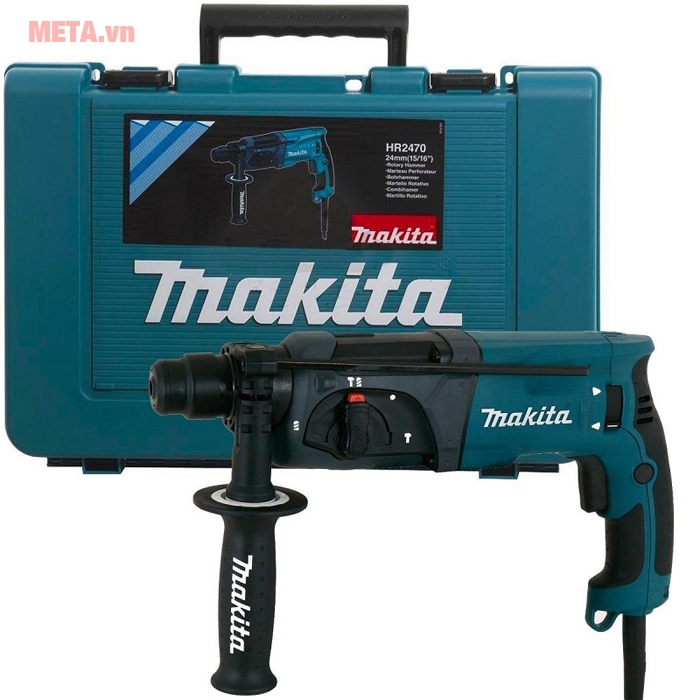 Bộ sản phẩm máy khoan Makita có hộp đựng đi kèm