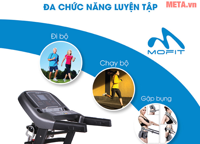 Máy chạy bộ điện cao cấp Mofit SP620 xứng đáng là một chiếc máy đa chức năng Máy chạy bộ điện cao cấp Mofit SP620 xứng đáng là một chiếc máy đa chức năng