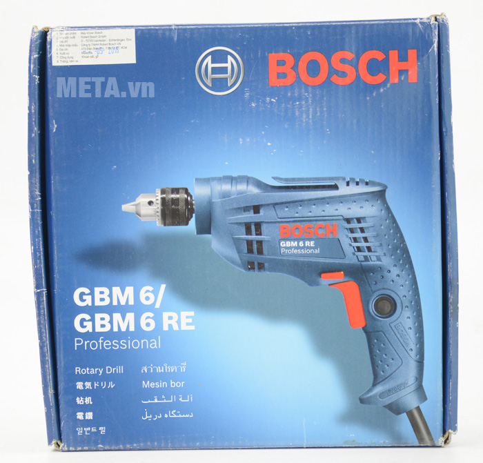 Máy khoan Bosch GBM 6 RE có hộp đựng giấy