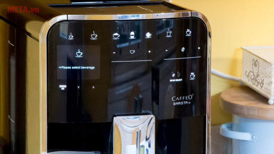 Máy pha cà phê Melitta Caffeo Barista TS với bảng điều khiển dễ sử dụng 