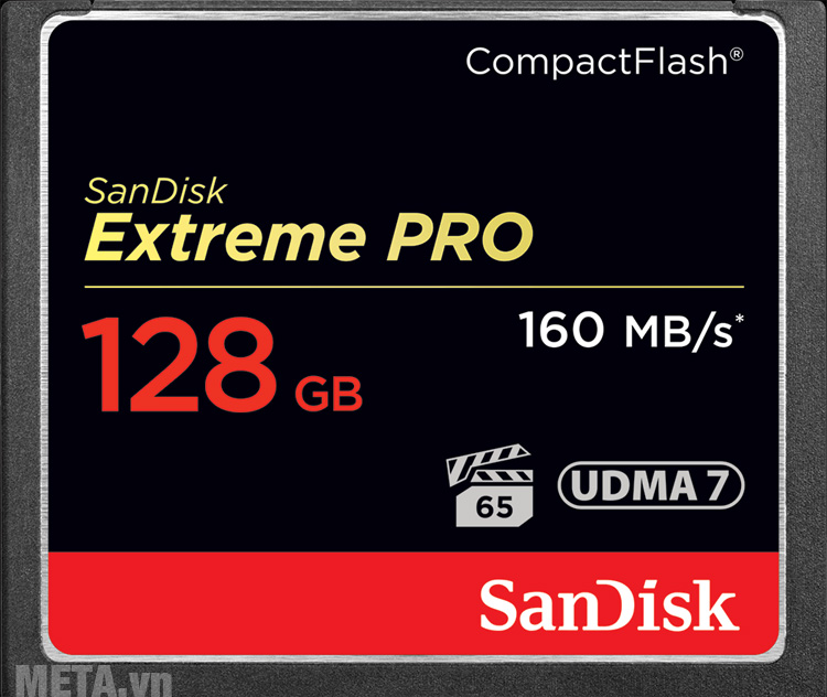 Thẻ nhớ SanDisk CF Extreme Pro có thiết kế vô cùng nhỏ gọn 