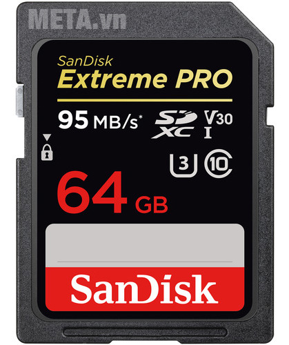 Thẻ nhớ máy ảnh 64GB Sandisk Extreme dễ dàng ghi video 4K và video FULL HD.