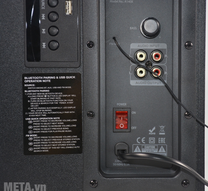  Loa Fenda A140X có công tắc phía sau
