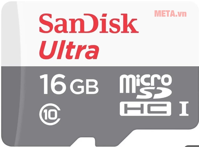 Thẻ nhớ 16Gb micro SDHC SanDisk Ultra C10 80Mb/s (SDSQUNS-016G-GN3MN)