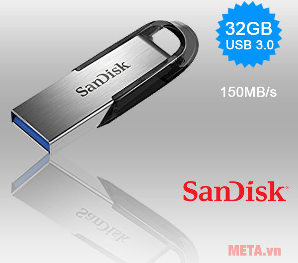  USB 3.0 Sandisk Ultra Flair CZ73 32GB cho khả năng truyền dữ liệu nhanh chóng