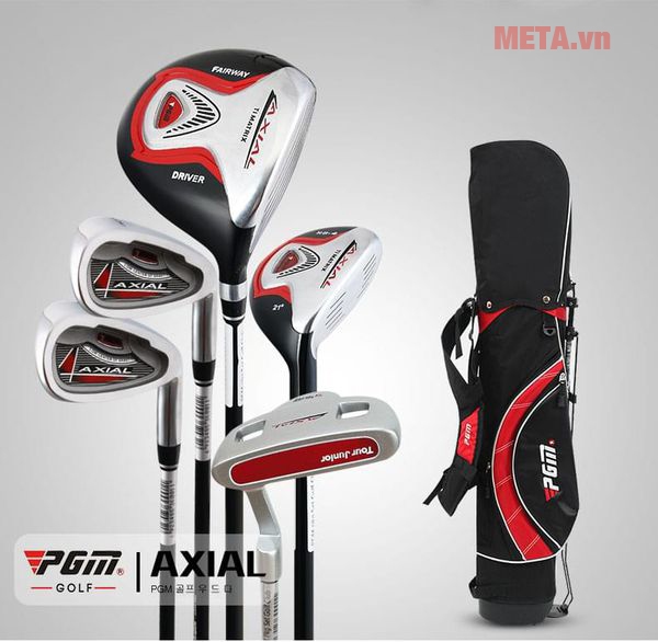 Bộ gậy golf trẻ em PGM Axial JRTG003 màu đỏ