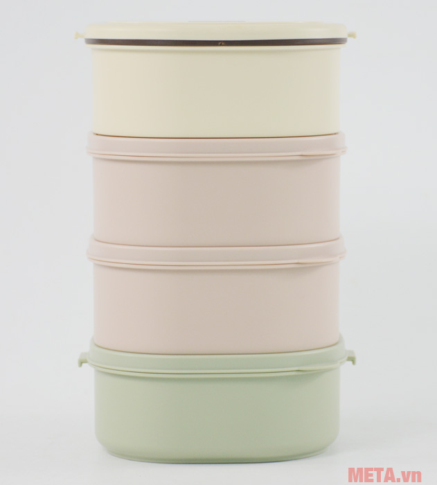 Cặp lồng cơm 4 tầng Lock&Lock HPL773 làm bằng nhựa Cặp lồng cơm 4 tầng Lock&Lock HPL773 làm bằng nhựa