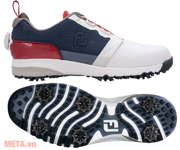 Giày golf nam FootJoy ContourFIT BOA 54109 có logo FJ trên thân và đế giầy