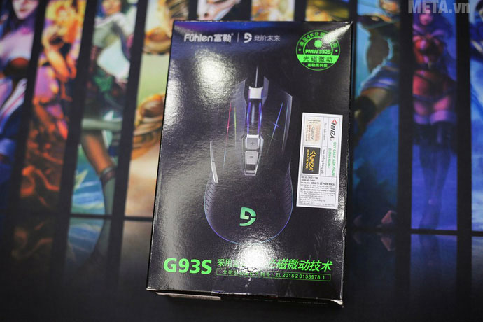 Vỏ hộp sản phẩm chuột game Fuhlen G93s RGB