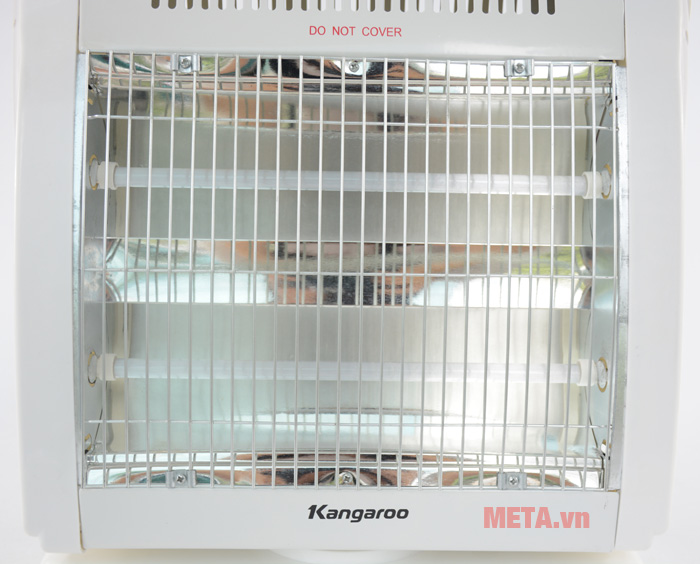 Đèn sưởi ấm Kangaroo KG1018C có logo mặt trước của đèn