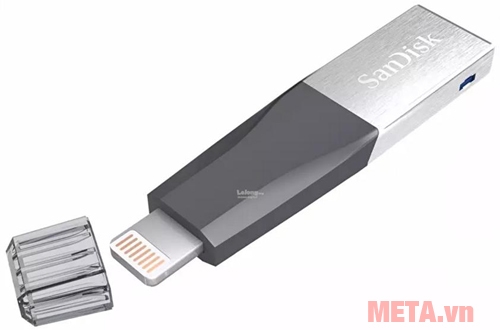 USB SanDisk iXpand mini IX40 32GB có nắp đậy bảo vệ đầu cắm 