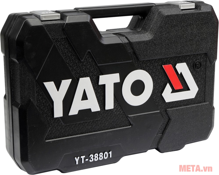 Bộ kìm tuýp cờ lê tay vặn tổng hợp Yato YT-38801 có logo trên hộp đựng
