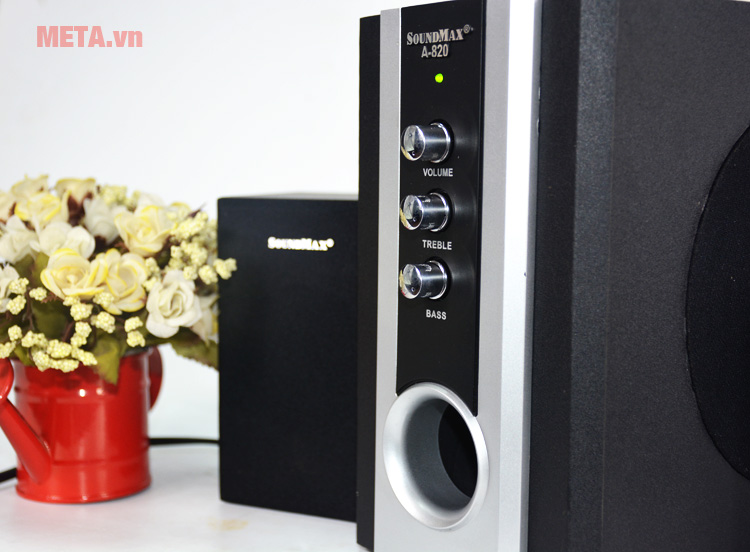 Loa vi tính SoundMax A820 2.1 có dải tần số loa siêu trầm (45Hz - 150Hz)