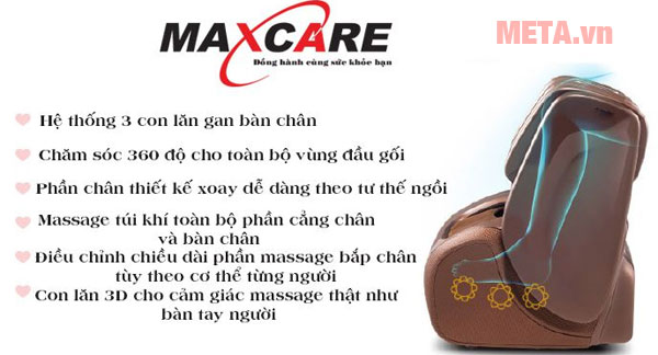 Những tính năng đặc biệt của ghế massage chân Max-646 Plus